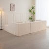 [Vedio provied]105.5" Modular L-Shaped Sectional Floor Couch, Deep Seat Tufted Comfy Sofa set with Chaise for Living Room - 4 of 4
