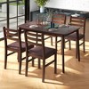 Tangkula 5 PCS Dining Table Set for 4 w/ Padded Seat Curved Backrest for Dining Room - 2 of 4