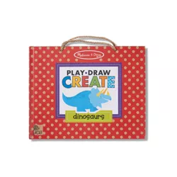 Melissa & Doug Natural Play: Play, Draw, Create Reusable Drawing & Magnet Kit - Dinosaurs (41 Magnets, 5 Dry-Erase Markers)