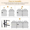 Itopfox Tall Garden Animal Barrier Fence With Gate, Black Metal Temporary Fencing, Reusable Defense Fence For Outdoor Yard, Patented - 4 of 4