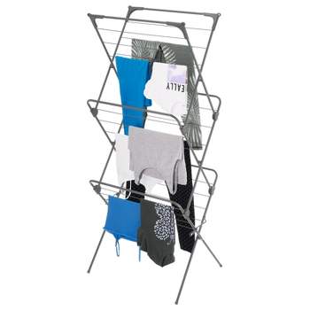 Magic Chef Compact Adjustable Powder Coat Metal Laundry Drying Rack Stand,  White 