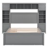 Whisen Morden Design Full Size Wooden Bed With All-in-One Cabinet, Shelf and 4 Drawers - 3 of 4