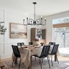 PAKOKULA 9-Light Black Linear Hanging Island Rustic Candlestick Chandelier - 4 of 4