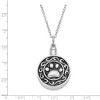 Black Bow Jewelry Rhodium Plated Sterling Silver Paw Print Ash Holder Necklace, 18 Inch - image 3 of 4