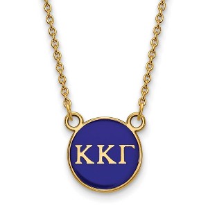 Black Bow Jewelry 14k Yellow Gold Plated Sterling Silver Kappa Kappa Gamma Greek Life Necklace 18 Inch - 1 of 4