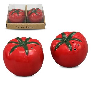 BIA Tomato Shaped Lead Free Ceramic Salt & Pepper Shaker Set