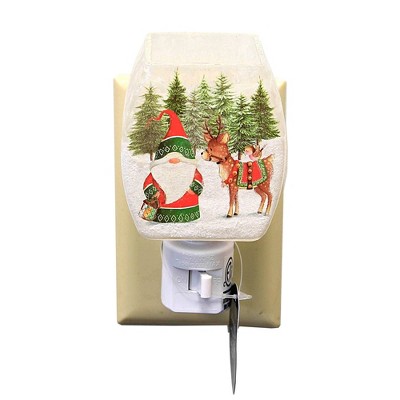 Stony Creek 4.75 In Gnomes W/Red Hats Night Light Electric Christmas Winter Pines Plug-In Nightlights