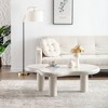 NicBex Irregular Cloud-Shaped Coffee Table for Living Room,Beige White End Table,Small Living Room Furniture - 3 of 4