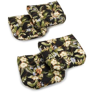 Blazing Needles, 19-inch U-Shaped Spun Polyester Outdoor Tufted Dining Chair Cushions (Set of 4) - 1 of 1