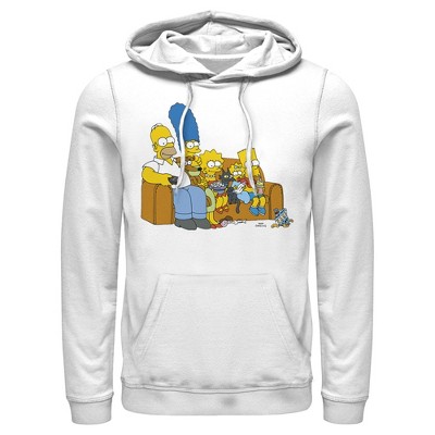 Men's The Simpsons Classic Family Couch Pull Over Hoodie - White - X Large  : Target