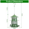 Wild Bird Feeder, Squirrel-Proof Chew-Proof Metal Bird Seed Feeder Outdoor Hanging Bird Feeder With 360¡ã Circular Perches Water Cups For Yard Garden - 2 of 4