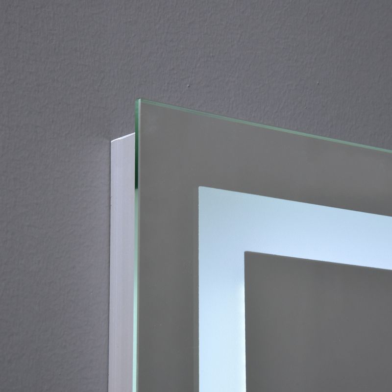 HOMCOM LED Wall Mount Bathroom Vanity Make Up Mirror w/Defogger - 36" x 28", 5 of 8