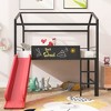 NicBex Fun Twin Size Loft Bed with Slide,Metal Loft Bed with Two-sided writable Wooden Board for Kids - 2 of 4