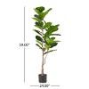 KTMBDW Faux Fiddle Leaf Fig Tree 6 FT Artificial Ficus Tree with Tall Artificial Plants 72 Fiddle Leaves - for Home Decor Living Room Indoor Outdoor - 4 of 4