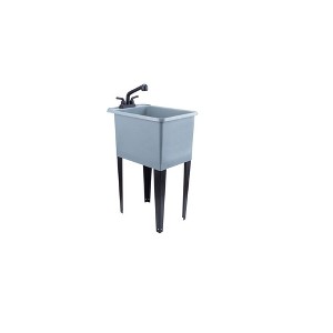 Tehila 040US8001GRYBLK Freestanding Laundry Tub, Plastic - 1 of 1