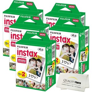 Fujifilm Instax Mini Instant Film for Fujifilm Mini 8,9,11,12 Cameras with Microfiber Cloth by Quality Photo - 1 of 4