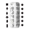 Unique Bargains 12 Grids Rhinestone Nail Supplies Black 1 Set - 4 of 4
