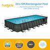 Funsicle Oasis 24' x 12' x 52" Rectangular Above Ground Swimming Pool Set with 2-in-1 Filter Pump, Ladder & Maintenance Kit – Easy Setup for Backyard - 2 of 4