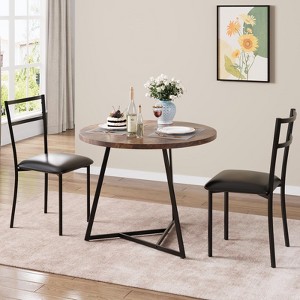 GustoWave 3-Piece Dining Table Set, 2  Chairs - 1 of 4