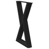 vidaXL Steel Table Legs - Sleek Black Adjustable Design - Dining/Office Use 23.6"x(28.3"-28.9") - 4 of 4