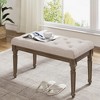 Button-Tufted Entryway Bedroom Dining Bench-Upholstered Bench for Bedroom End of Bed - 3 of 4