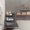 3 Tier Rolling Utility Cart Metal Organizer Cart with Handle,Mobile Trolley Cart for Kitchen Storage with Baskets and Wheels - 4 of 4