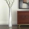 HomeRoots 48" Silver Striped Tapered Ceramic Floor Vase - 2 of 4