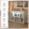 Pinmoco 5-Cube Kid's Bookshelf LED Toy Storage Organizer, Light Gray - 4 of 4