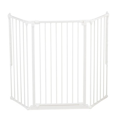 Scandinavian Pet Design 50514-2400 Flex Large and Extra Tall Adjustable 35 to 88 Inch Wide 41 Inch Tall Wall Mounted Metal Pet Safety Gate, White