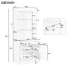 White 83.4" Tall Modern Bookshelf with LED Light and Drawers, Vertical Wood Cabinet for Living Room and Office-3irtyhousy - 4 of 4