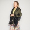 Anna-Kaci Women's Lightweight Sheer Scarf with Subtle Metallic Thread Detail Elegant Long Wrap Accessory - 3 of 4