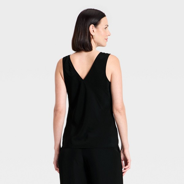 Top de tirantes de raso con escote en V para mujer - A New Day™ 2