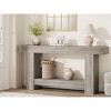 DobleePy Long Console Table for Entryway, Farmhouse 2-Tier Wooden Sofa Table with Storage for Living Room, Hallway, Entrance - 3 of 4