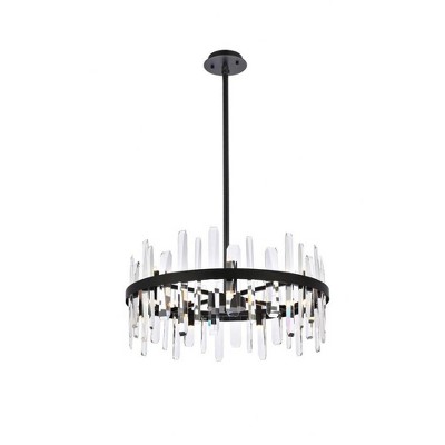 Elegant Lighting Serena 14 - Light Pendant in  Black