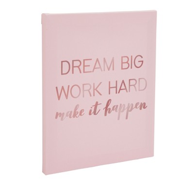 Juvale Motivational Canvas Wall Art, Inspirational Quotes Rose Gold ...