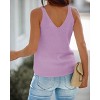 Women's Deep V-Neck Cable Knit Vest Casual Sleeveless Sweater Tank Top - 2 of 3