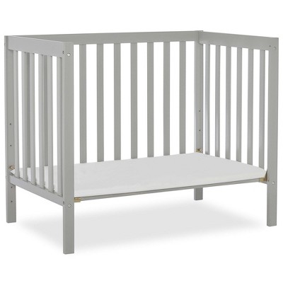 Cool Grey Pinewood 4-in-1 Convertible Mini Crib