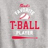 Boys' - Instant Message - Dad's Favorite T-Ball Player Graphic Long Sleeve Fleece Sweatshirt - 2 of 4