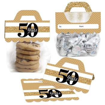 Big Dot of Happiness We Still Do 50th Wedding Anniversary - DIY Anniversary Party Clear Goodie Favor Bag Labels - Candy Bags with Toppers - Set of 24