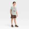 Boys' Short Sleeve Pasta Graphic T-Shirt - Cat & Jack™ Gray - 4 of 4