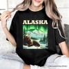 Majestic Alaska State Wilderness Vintage T-Shirt, Northern Lights Grizzly Bear Tee and Nature Souvenir | OrnamentallyYou - 4 of 4