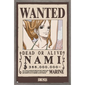 Trends International One Piece - Nami Wanted Poster Framed Wall Poster Prints - 1 of 4