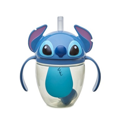 The First Years Disney 7oz Stitch Spill Proof Weighted Straw Trainer Sippy Cup - 6 Months+