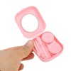 Unique Bargains Solid Color Contact Lens Case Pink 1 Set - 2 of 4