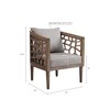 Okak Crackle Accent Chair with Comfy Upholstery Cushion Solid Wood Frame Morrocco Stylish Reading Armchair for Living Room Waiting Room - 3 of 3