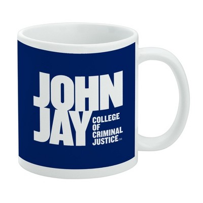 John Jay College of Criminal Justice Primary Logo Ceramic Coffee Mug Novelty Gift Mugs for Coffee Tea and Hot Drinks 11oz White