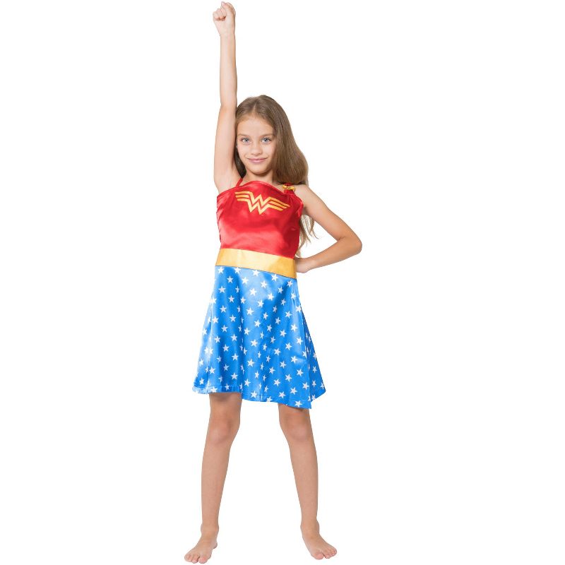 DC Comics Little Girls Wonder Woman Costume Pajama Nightgown Multi, 2 of 7