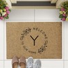 Personalization Mall Welcome Wreath Personalized 18x27 Synthetic Coir Doormat - 4 of 4