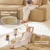 QingMoon 117" L-Shaped Sectional Sofa, Corduroy 3-Seater Couch with Pearl-like Piping and Tufted Design for Living Room and Apartment, No Assembly - 3 of 4
