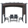 Tangkula Outdoor Retractable Pergola 10 x 10ft Patio Pergola Gazebo Sun Shade Shelter Canopy w/Heavy Duty Steel Frame for Beach - 3 of 4